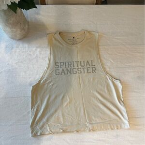 Spiritual Gangster Off-White Crew Neck Tee